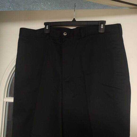 New Cross & Winsor Black Wrinkle Resistant Easy Care Pants Size Men's 40/29 - Picture 2 of 3